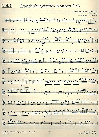 Brandenburgisches Konzert Nr.3 G-Dur BWV1048 für Streichorchester und Bc