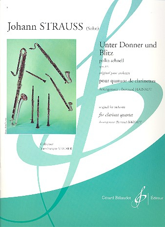 Unter Donner und Blitz op.324 pour 3 clarinettes et clarinette basse