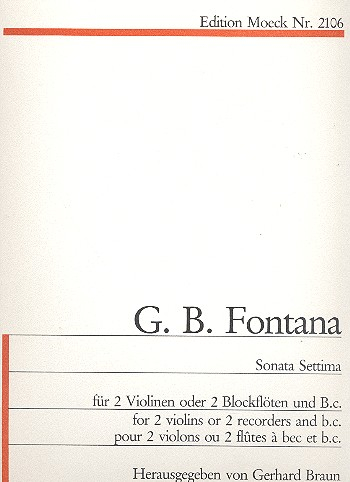 Sonata settima für 2 Violinen und Bc