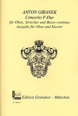 Konzert F-Dur für Oboe, Streicher und Bc für Oboe und Klavier