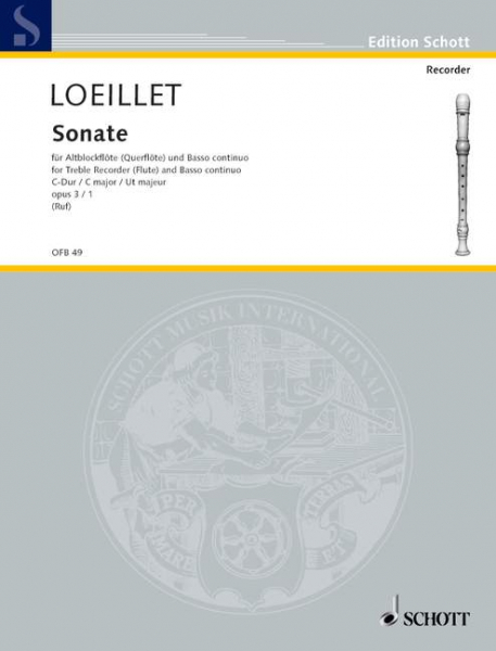 Sechs Sonaten op. 3 für Alt-Blockflöte (Flöte, Oboe, Violine) und Basso continuo, Violonce
