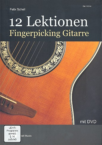 12 Lektionen Fingerpicking-Gitarre (+DVD) für Gitarre/Tabulatur