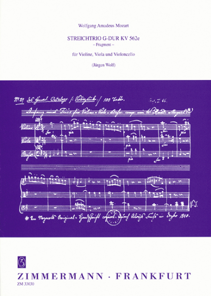Streichtrio G-Dur KV562e (Fragment) Stimmen