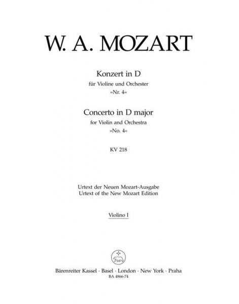 Konzert D-Dur Nr.4 KV218 für Violine und Orchester