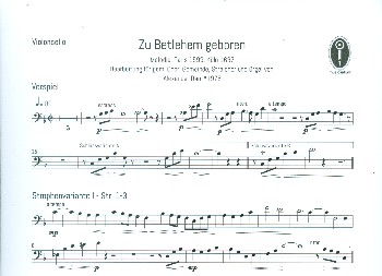 Zu Bethlehem geboren für gem Chor (SAM/SATB), Gemeinde, Streicher und Orgel