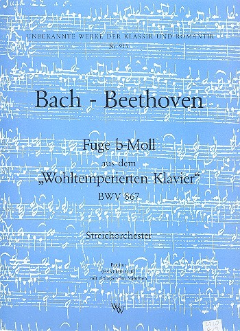 Fuge b-Moll BWV867 für 2 Violinen, Viola und 2 Violoncelli (Kb ad lib.)
