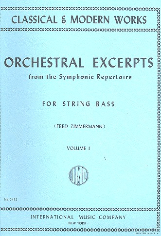 Orchestral Excerpts from the symphonic Repertoire vol.1 for double bass