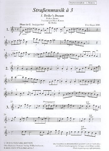 Straßenmusik à 3 Heft 2 für 3 Saxophone