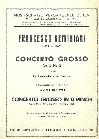 Concerto grosso d-Moll op.2,3 für Streichorchester