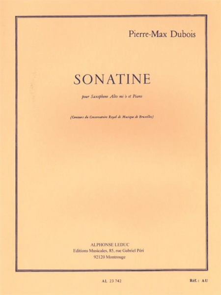 SONATINE POUR SAXOPHONE ALTO ET PIANO
