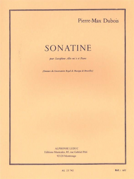 SONATINE POUR SAXOPHONE ALTO ET PIANO