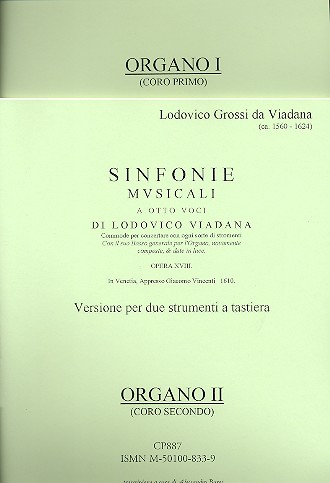 Sinfonie musicali op.18 a 8 voci per due organi