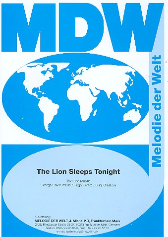 The Lion Sleeps Tonight für Gesang und Klavier