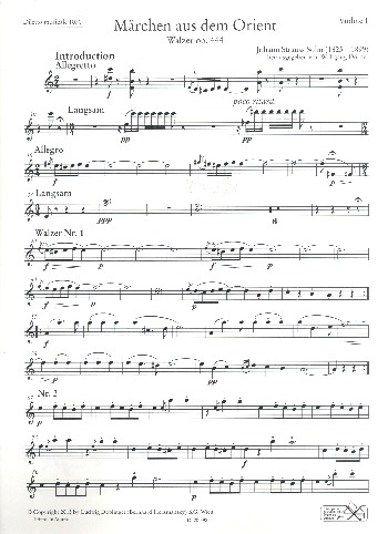 Märchen aus dem Orient op.444 für Orchester