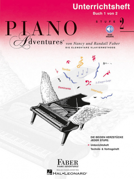 Piano Adventures Stufe 2 - Unterrichtsheft Band 1 (+Online Audio) für Klavier (dt)