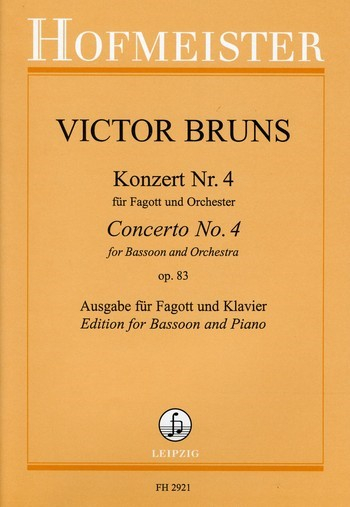 Konzert Nr.4 op.83 für Fagott und Orchester für Fagott und Klavier
