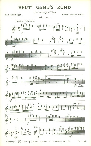 Heut gehts rund und Wir wollen Freunde sein: für Salonorchester