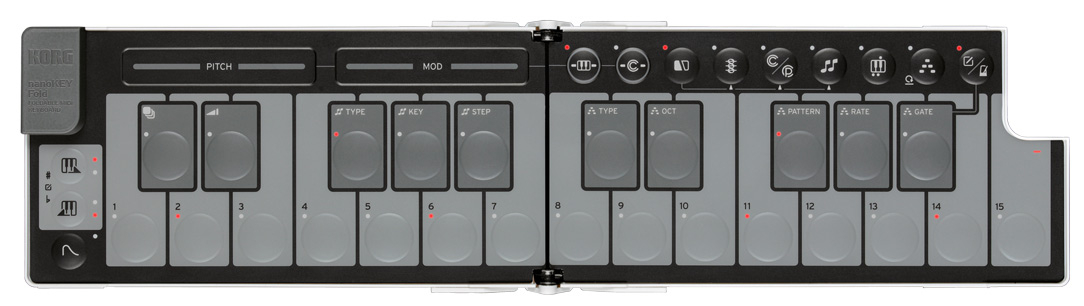 Korg & More Rot Controller Keyboard Korg Nanokey Fold White - Limited