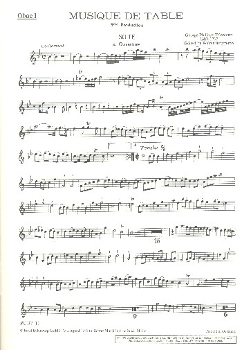 Tafelmusik Suite (Produktion 3) für Orchester