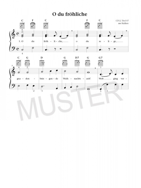 Weihnachtsliederbuch für Klavier Merry Christmas