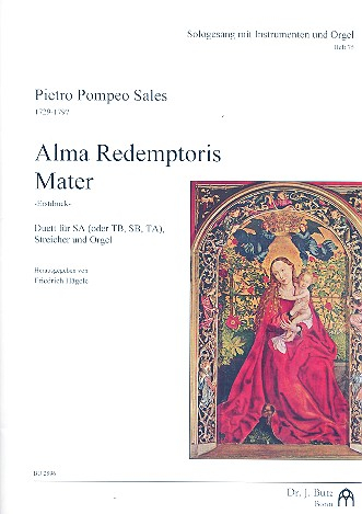 Alma redemptoris mater für 2 Stimmen, Streicher und Orgel