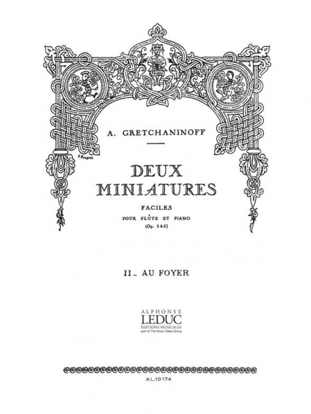 2 miniatures op.145,2 pour flûte et piano