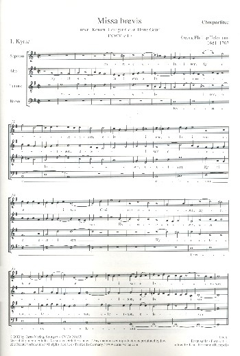 Missa brevis über Komm Heiliger Geist Herre Gott TVWV9:10 für gem Chor und Instrumente