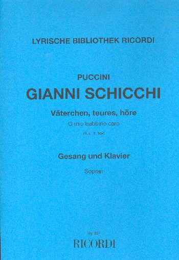 O mio Babbino caro für hohe Singstimme und Klavier (dt/it)