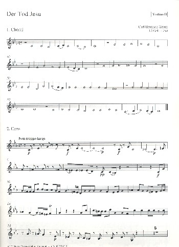 Der Tod Jesu für Soli, gem Chor und Orchester