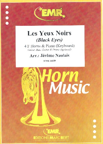 Les yeux noirs for 4 horns and piano (keyboard) (rhythm group ad lib)