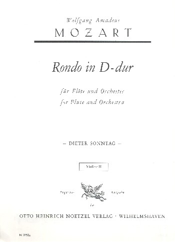 Rondo D-Dur KVAnh.184 für Flöte und Orchester