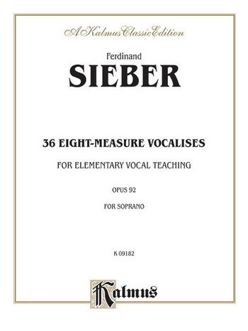 36 Eight-Measure Vocalises op.92 for soprano and piano