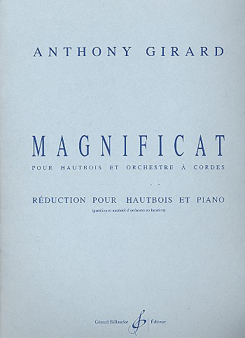 Magnificat pour hautbois et orchestre à cordes pour hautbois et piano
