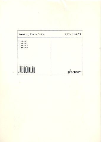 Kleine Suite für 4-stimmigen Geigenchor oder 4 Geigen allein