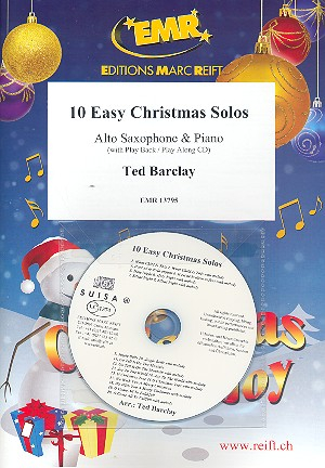 10 easy Christmas Solos (+CD) for alto saxophone and piano
