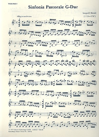 Sinfonia pastorale G-Dur für corno pastoriccio und Streicher