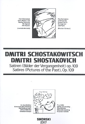 Satiren op.109 5 Romanzen für Gesang und Klavier (ru/dt)
