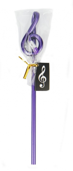 Bleistift Form Violinschlüssel violett Holz 24 cm