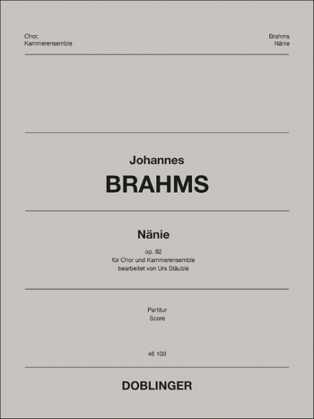 Nänie op.82 für gem Chor und Kammerensemble