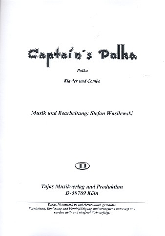 Captain&#039;s Polka: für Klavier und Combo Combo-Stimmen (ohne Klavier)