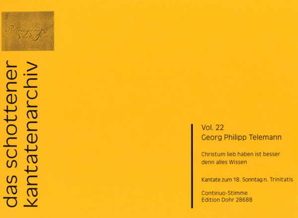 Christum lieb haben ist besser ... TWV1:137 für Soli, gem Chor und Instrumente