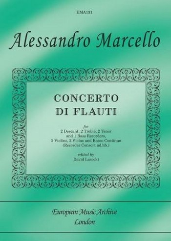 Concerto di flauti for recorders (SSAATTB) and strings (recorder consort ad lib)