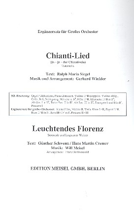 Chianti-Lied und Leuchtendes Florenz für Salonorchester