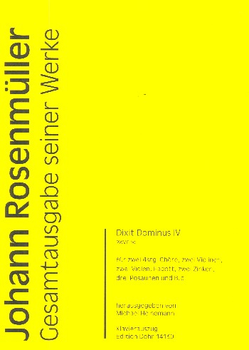 Dixit Dominus IV RWV.E90 für 2 gem Chöre und Orchester