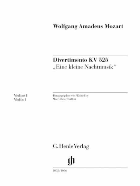 Eine kleine Nachtmusik KV525 für 2 Violinen, Viola, Violoncello (Kontrabaß)