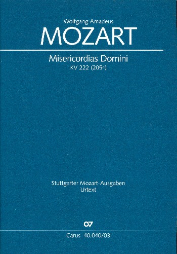 Misericordias Domini KV222 für gem Chor und Orchester