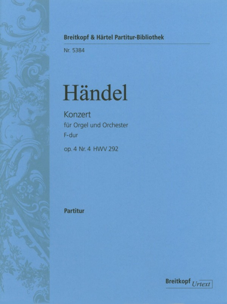 Konzert F-Dur op.4,4 HWV292 für Orgel und Orchester