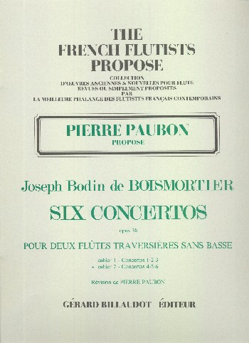 6 concertos op.38 vol.2 (nos.4-6) pour 2 flûtes