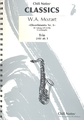 Divertimento Nr.1 KVAnh229 (KV439b) für 3 Saxophone (AABar/AAT)
