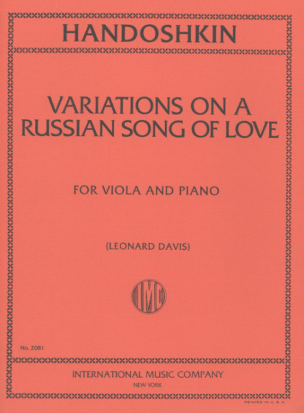 Variations on a Russian Song of Love for viola and piano